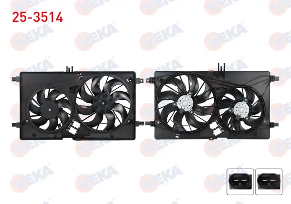 Fan Motoru (Su + Klima) Davlumbazlı Çiftli Fan Renault Master III (Fv) (Tek Teker) 2.3 DCI 2010 -