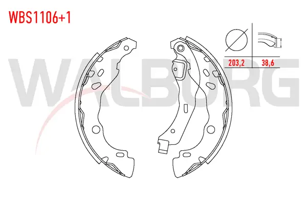 Fren Pabuç Balata Arka + 1mm Daha Kalın Dacia Logan (Ls) 1.5 DCI Levyelı 203,2X38,6 mm 2004-2012