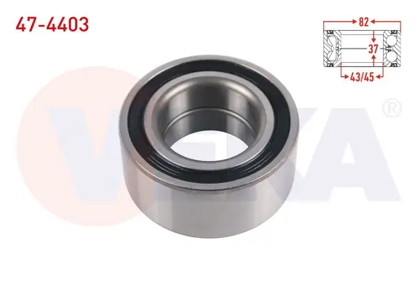 On Tekerlek Rulmanı Sol-Sağ 43 / 45X82x37 Passat 1.9 TDI-1.8 1996-2005 / Audi A4 1.8 T 1994-2001 / Audi A6 1.9 TDI-2.0-1.8 T 1994-2004 / Skoda Superb 1.9 TDI-1.8 T 2002-2010