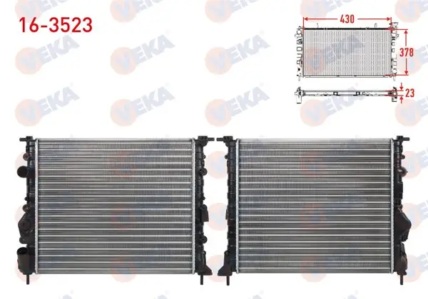 Su Radyatörü Mekanik Renault Clio II (Bb0 / 1 / 2,Cb0 / 1 / 2) 1.4İ M-T 1998-2005