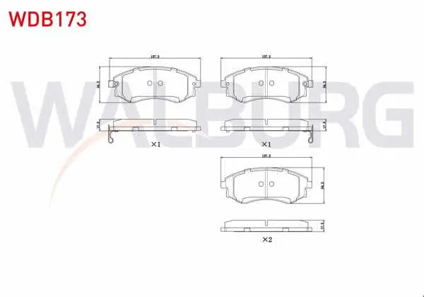 Fren Balata Ön Ikazlı Hyundai Elantra I-II 1.5 1990-2000 / 1.6İ 16V 1990-2000 / Sonata I 2.0İ 16V 1988-1993 / Magentis 2.0 CRDI 2001-2005 / 2.0İ 16V 2001-2005 / Ssangyong Korando (Kj) 2.9 D 1996-2010