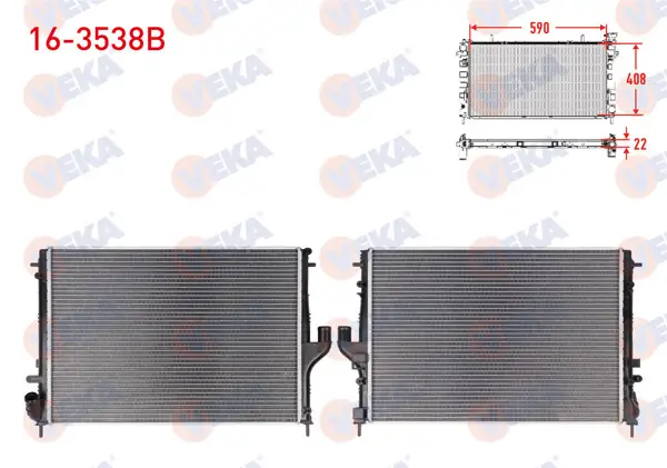 Su Radyatörü Brazing Dacia Duster 1.5 DCI (K9k 796) M-T Ac + /-85 Hp 2010 -