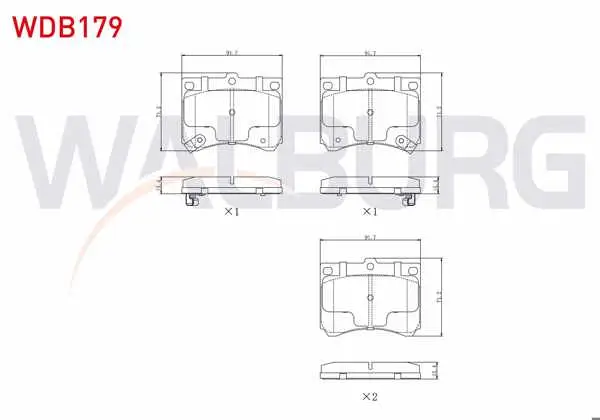 Fren Balata Ön Ikazlı Mazda 323 V (Ba) 1.8İ 16V 1994-1998 / Mx-3 (Ec) 1.6İ 16V 1991-1994 / Mx-3 (Ec) 1.8İ 16V 1991-1994