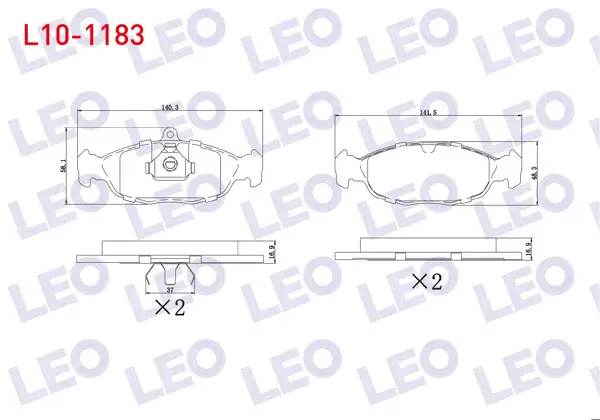 Fren Balata Ön Opel Astra F 1.4İ 1991-1998 / 1.6İ 1991-1998 / F Classic 1.4İ 1998-2002 / Vectra A 1.6 1988-1995 / Combo B 1.2 1994-2001 / 1.4 1994-2001 / Corsa B 1.2İ 16V 1993-2000 / 1.4İ 16V 1993-2000