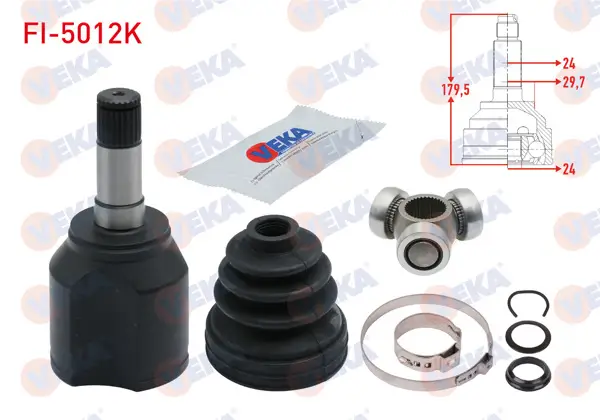 Aks Kafası Sol Ön Ic Fiat Linea (323) 1.3 Mjt 24X24x29.7 Uzunluk 179,5 mm 2007 -