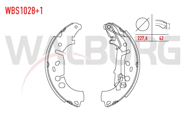 Fren Pabuç Balata Arka + 1mm Daha Kalın Fiat Linea (323) 1.3 Mjt Levyelı 227,6X42 mm 2007-/ Grande Punto 1.3 Mjt 2005-2012 / Corsa D 1.3 CDTI 2006-2014 / Corsa E 1.4 2014 -
