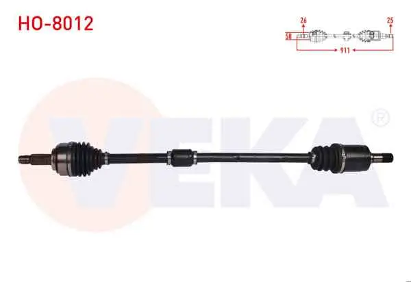 Komple Aks Sağ On Honda Civic Ix 1.6İ 5 A-T Uzunluk 911 mm 2012-2016