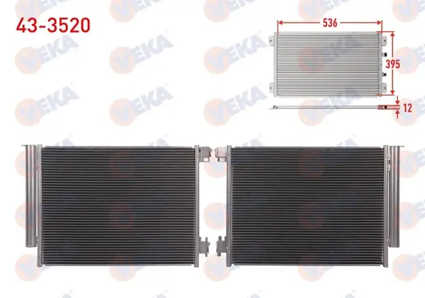 Klima Radyatörü Renault Clio V, 5.5 1.0 TCE-1.3 TCE-1.5 Bluedcı 2019-2024 / Captur II 1.0 TCE-1.3 TCE-1.5 DCI 2020-/ Nissan Micra V (K14) 1.0 2016-/ Juke (F16) 1.0 2020 -