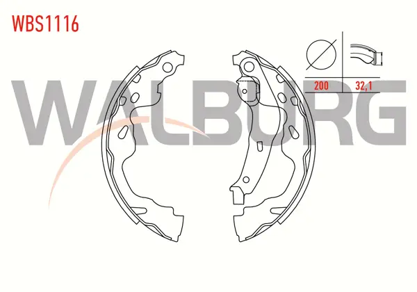 Fren Pabuç Balata Arka Toyota Yaris (_Cp10) 1.0İ-1.3İ-1.4 D4d-1.5 VVTI Levyelı 200X32,1mm 1999-2005 / Swift III 1.3 Ddıs-1.5İ 2005-2010 / C1 1.4 HDI 2005-2015 / 107 1.4 HDI 2005-/ Splash 1.3 CDTI 2008 -