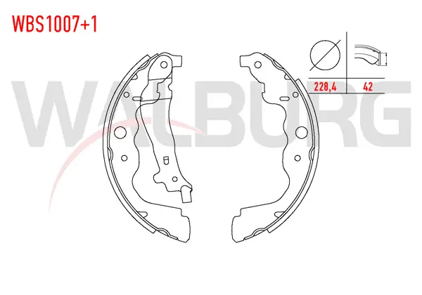 Fren Pabuç Balata Arka + 1mm Kalın Clio IV 1.5 DCI Levyelı 228,4X42 mm 2012-/ Captur 1.5 DCI 2013-/ Lodgy 1.5 DCI 2012-/ Duster 1.5 DCI 2012-/ Clio IV 1.2 16V 2012-/ Sandero 1.5 DCI 2008-2013