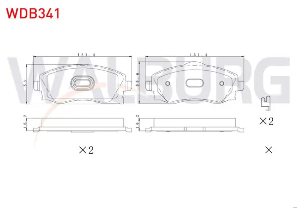 Fren Balata Ön Ikazlı Opel Corsa C 1.2İ 16V 2000-2006 / Corsa C 1.0 2000-2006 / Corsa C 1.2İ 2000-2006