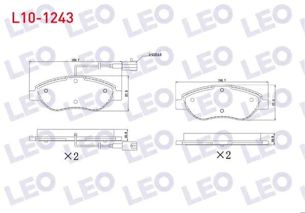 Fren Balata Ön Fişli Fiat Stilo (192) 1.4 16V 2001-2010 / Mıto (955) 1.4 T 2008-/ Mıto (955) 1.3 JTD 2008-/ Mıto (955) 1.6 JTD 2008 -