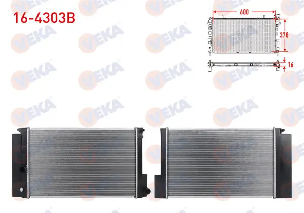 Su Radyatörü Brazing Toyota Corolla 1.33 / 1.6 M-T Ac + /-2012 -