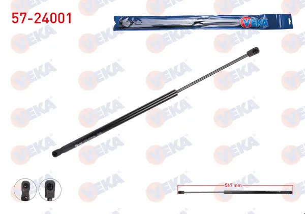 Bagaj Amortisörü 567mm / 550N Kia Sportage (Je) 2004-2010