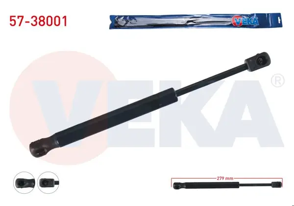 Bagaj Amortisörü 279mm / 530N Volkswagen Bora (1J2) 1998-2005 / Passat (3B2) 1996-2000 / Bora (1J2) 1998-2005 / Seat Toledo II (1M2) 1999-2006 /