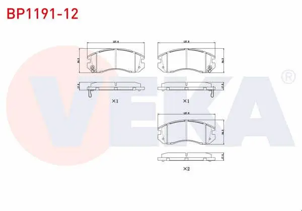 Fren Balata Ön Subaru Impreza (Gc) 1.6İ 1992-2000 / Impreza (Gc) 1.8İ 1992-2000 / Legacy III (Be,Bh) 2.0İ 1998-2003