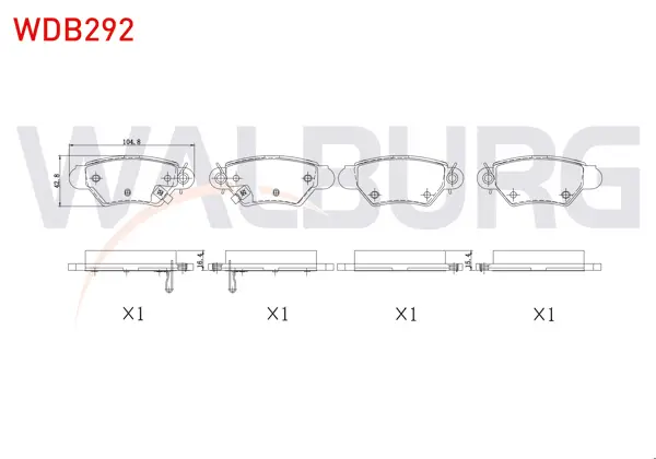 Fren Balata Arka Ikazlı Opel Astra G 1.4 16V 1998-2005 / Astra G 1.6 16V 1998-2005 / Astra G 2.0 Dtı 1998-2005 / Zafira A 1.8 16V 1999-2005 / Zafira A 1.6 16V 1999-2005