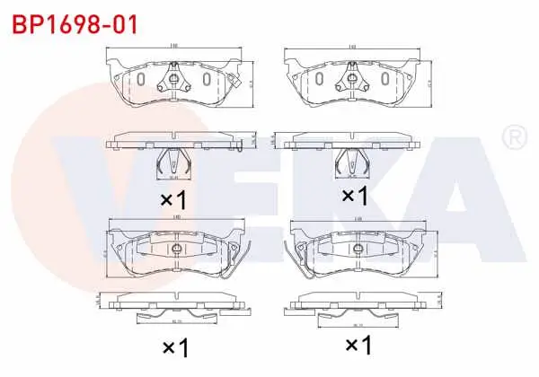 Fren Balata Arka Ikazlı Mercedes M Class (W163) Ml 320 1998-2005 / M Class (W163) Ml 270 CDI 1998-2005