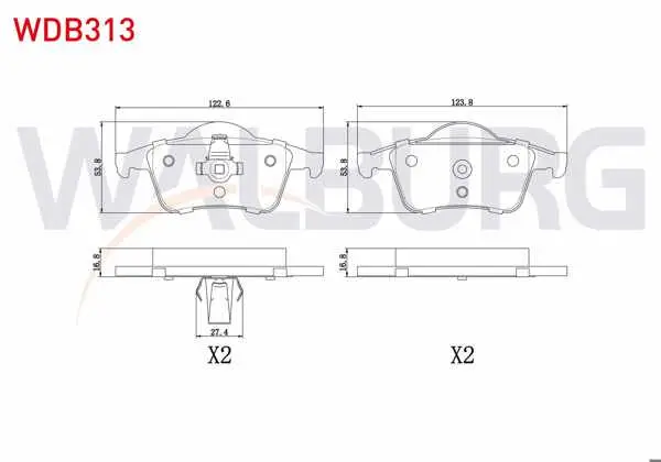 Fren Balata Arka Volvo C70 I 2.0 1998-2005 / S60 I 2.0 T5 2000-2010 / S80 I 3.0 T6 1998-2006 / V70 I 2.0 T 1997-2000 / V70 II 2.0 T 2000-2007 / S 80 I 2.0 T 1998-2006 / S60 I 2.0 T 2000-2010