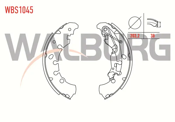 Fren Pabuç Balata Arka Fiat Grande Punto (199) 1.2 Mpı Levyelı 203,2X38 mm 2005-2012 / Opel Corsa D 1.0 2006-2014 / Opel Corsa D 1.2 2006-2014