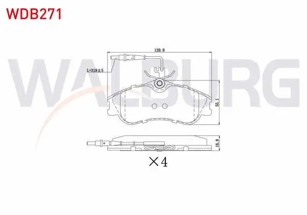 Fren Balata Ön Fişli Peugeot Partner 1.9 D 1996-2008 / Partner 2.0 HDI 1996-2008 / 306 1.6İ 1993-2002 / 306 1.8İ 1993-2002 / Berlingo 1.9 D 1996-2008 /