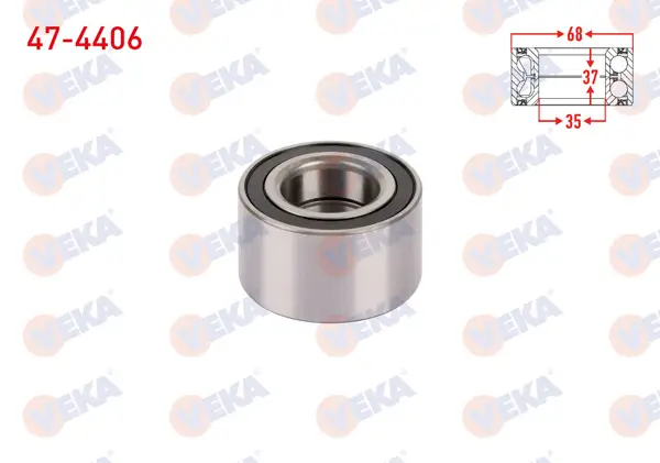 On Tekerlek Rulmanı Sol-Sağ 35X68x37 Albea 1.2-1.4 2003-2007 / Palio 1.2İ-1.4İ 1996-2005 / Caddy II 1.9 D-1.9 TDI 1995-2004 / Favorit 136 1.3 1989-1994 / Felicia 1.6 1994-2002 / Ibiza I 1.5 1984-1993