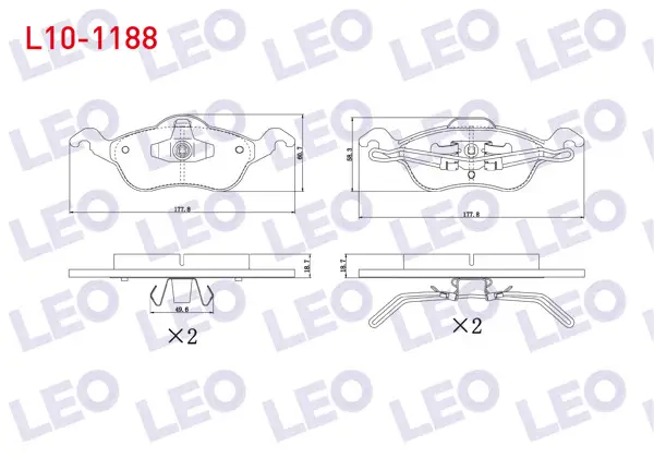 Fren Balata Ön Ford Focus I 1.6İ 16V 1998-2004 / Focus I 1.8İ 16V 1998-2004 / Focus I 1.8 TDCI 1998-2004 / Focus I 1.6 TDCI 1998-2004 / Focus I 1.4İ 16V 1998-2004 / Focus I 2.0İ 16V 1998-2004