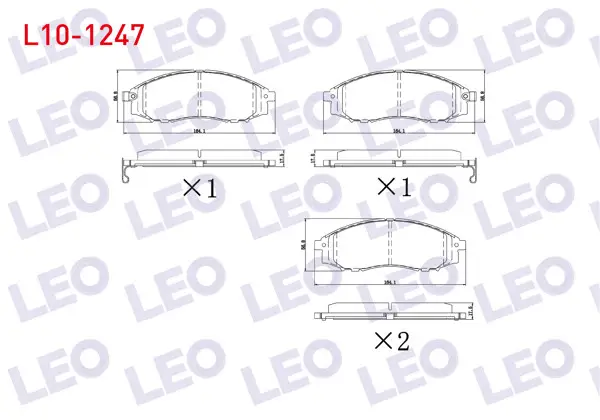 Fren Balata Ön Ikazlı Nissan Pick Up (D22) 2.5 Dı 4Wd 1998-/ Np300 Skystar 2.5 DCI 2008-/ Skystar 2.5 D 1998-2002 / Skystar 2.4İ 2002-2005