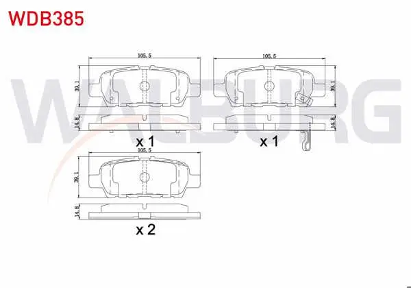 Fren Balata Arka Ikazlı Suzuki G.Vitara II (Jt) 1.6 Vvt-I 2005-/ G.Vitara II (Jt) 2.0İ 2005-/ G.Vitara II (Jt) 1.9 Ddıs 2005-/ Nissan Juke 1.5 DCI 2010-/ Nissan Juke 1.6 Dıg-T 2010 -