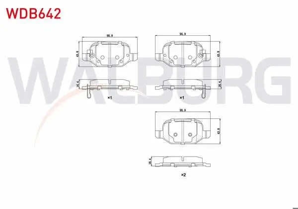 Fren Balata Arka Fiat 500L 1.6 Mjt 2012-/ 500L 1.3 Mjt 2012-/ 500L 0.9 2012-/ 500L 1.4 2012 -