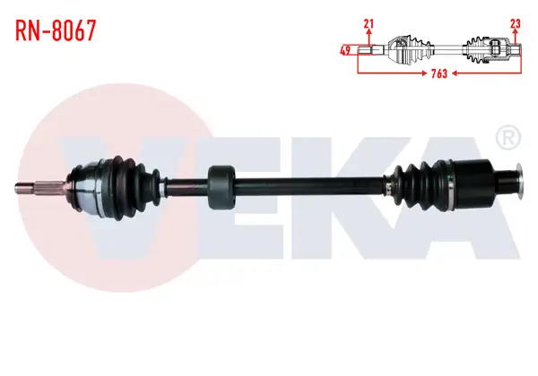 Komple Aks Sağ On Dacia Logan (Ls) 1.4 Uzunluk 763mm 2004-2012