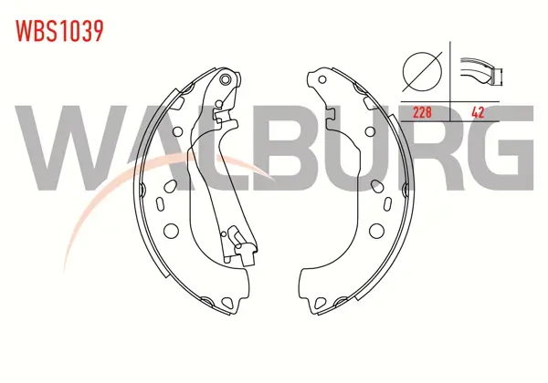 Fren Pabuç Balata Arka Fiat Doblo (119,223) 1.3 Mjt Levyelı 228X42 mm 2001-2010 / Doblo 1.6 Mjt 2001-2010 / Combo D 1.6 CDTI 2012 -