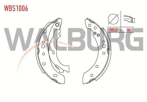 Fren Pabuç Balata Arka Levyelı 203,2X38mm Symbol II 08-12 / Laguna I 1.9 93-01 / Twingo 93-07 / Clio II 01-06 / Clio IV 12-/ Logan 04-/ Logan Mcv II 13-/ Sandero II 12-/ Peugeot 1007 05-/ Citroen C2 02-12 / C3 02-10