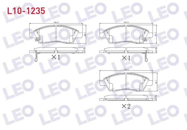 Fren Balata Ön Ikazlı Tel Delikli Nissan Micra IV (K13) 1.2 2010-/ Nissan Note (E12) 1.5 DCI 2013-/ Nissan Note (E12) 1.6İ 16V 2013 -