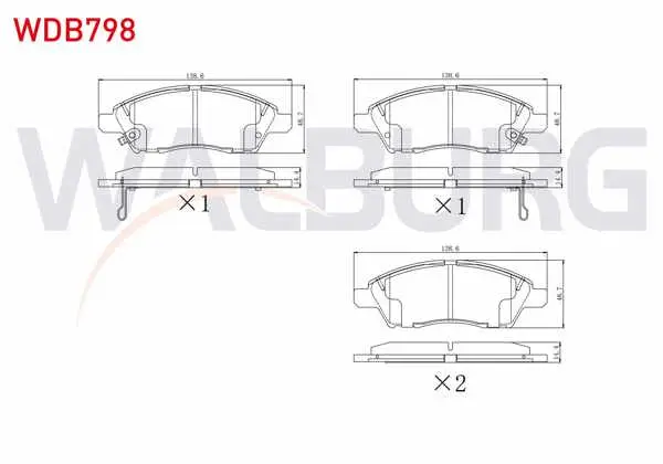 Fren Balata Ön Ikazlı Tel Delikli Nissan Micra IV (K13) 1.2 2010-/ Nissan Note (E12) 1.5 DCI 2013-/ Nissan Note (E12) 1.6İ 16V 2013 -