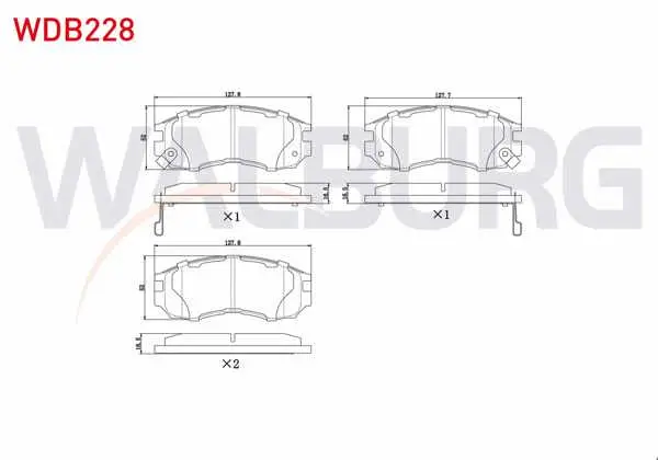Fren Balata Ön Ikazlı Mitsubishi Lancer IV (C6a,C7a) 1.8 Gtı 1988-1994 / Lancer V (Cb / Da) 1.8İ 1992-1996 / Galant V (E5a,E7a,E8a) 1.8 1992-1996