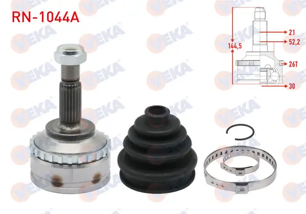 Aks Kafası Sol-Sağ On Dıs Renault Kangoo (Kc0 / 1) 1.5 DCI ABS li 26 Dıs 21X30x52,2 Uzunluk 144,5mm 1998-2008