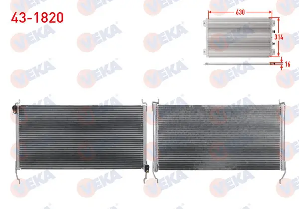 Klima Radyatörü Fiat Marea (185) 1.6İ 16V A-T / M-T 1996-2007