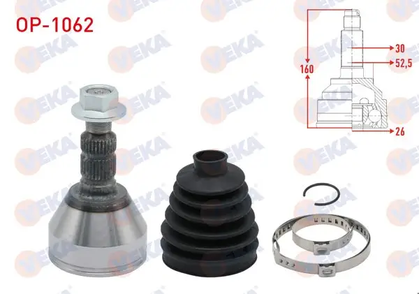 Aks Kafası Sol-Sağ On Dıs Opel Insignia 2.0 CDTI 30X26x52,5 Uzunluk 160mm 2008 -