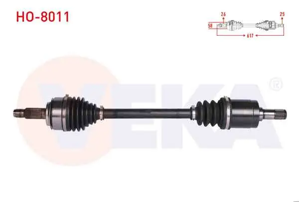 Komple Aks Sol Ön Honda Civic Ix 1.6İ 5 A-T Uzunluk 617 mm 2012-2016