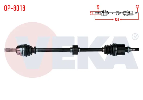 Komple Aks Sağ On Uzunluk 920mm Opel Corsa D 1.3 CDTI (Dtj) 2006-2014 / Chevrolet Aveo 1.4 2011 -