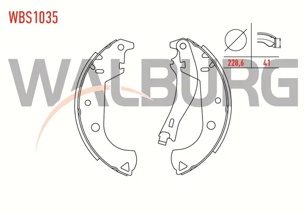 Fren Pabuç Balata Arka Fiat Doblo (119,223) 1.2İ Levyelı 228,6X41 mm 2001-2010 / Doblo 1.3 Mjt 2001-2010 / Doblo 1.9 JTD 2001-2010