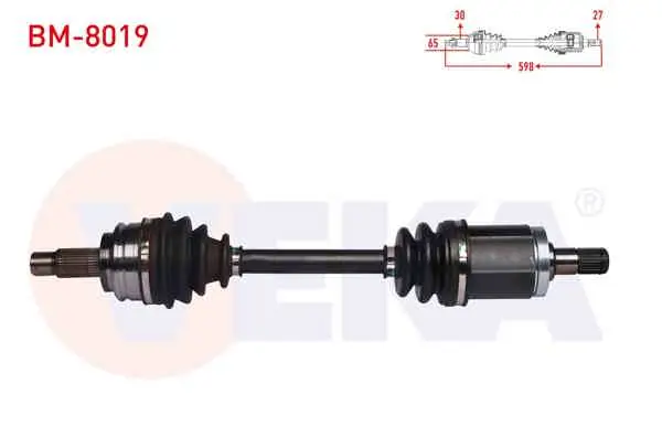 Komple Aks Sol Ön BMW X3 (E83) 2.0 D X-Drıve Uzunluk 598 mm 2004-2010