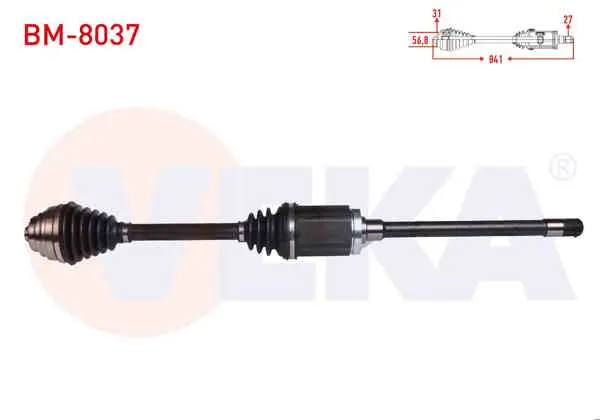 Komple Aks Sağ On BMW 3 Serisi (F30) 320 D Xdrıve A-T / M-T Uzunluk 841 mm 2011 -