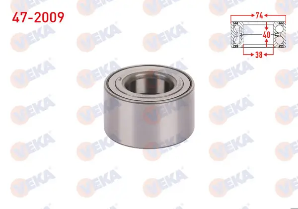 On Tekerlek Rulmanı Sol-Sağ ABS Okuyuculu 38X74x40 Honda Jazz III 1.4İ 2008-2012 / Jazz IV 1.3 2016-/ City 1.4 I-Vtec 2009-2012 / Cr-V II 2.0İ 2002-2006