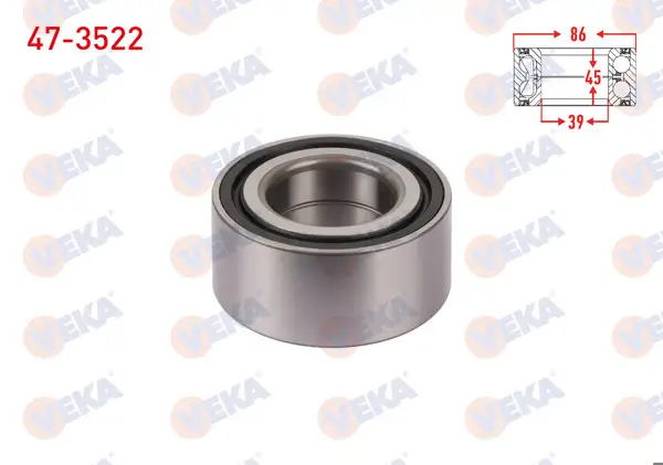 On Tekerlek Rulmanı Sol-Sağ ABS Okuyuculu 45X86x39 Renault Traffic II 1.9 DCI-2.0 DCI 2001-2014 / Opel Vivaro 1.9 CDTI-2.0 CDTI 2002-2014