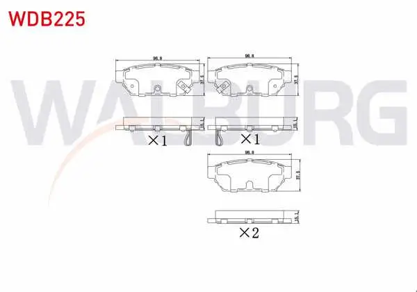 Fren Balata Arka Mitsubishi Carisma (Da) 1.8 GDI Ikazlı 14.20-15.00mm 1995-2006
