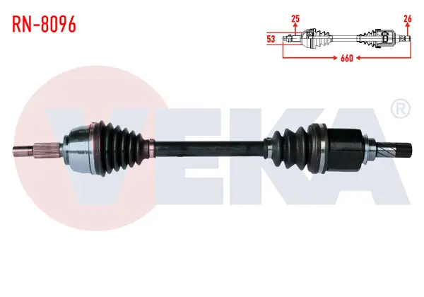 Komple Aks Sol Ön Renault Megane II (Bm0 / 1,Cm0 / 1) 1.5 DCI M-T 6 Vites Uzunluk 660mm 2002-2008
