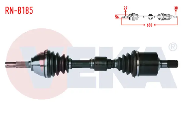 Komple Aks Sol Ön Renault Koleos (Hy_) 2.0 DCI A-T Uzunluk 650mm 2008-2014