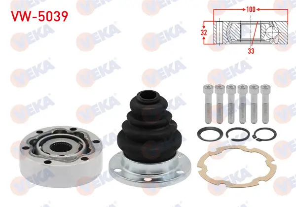 Aks Kafası Sol-Sağ On Ic 33X32x100 Volkswagen Passat (3B2) 1.6 1996-2000